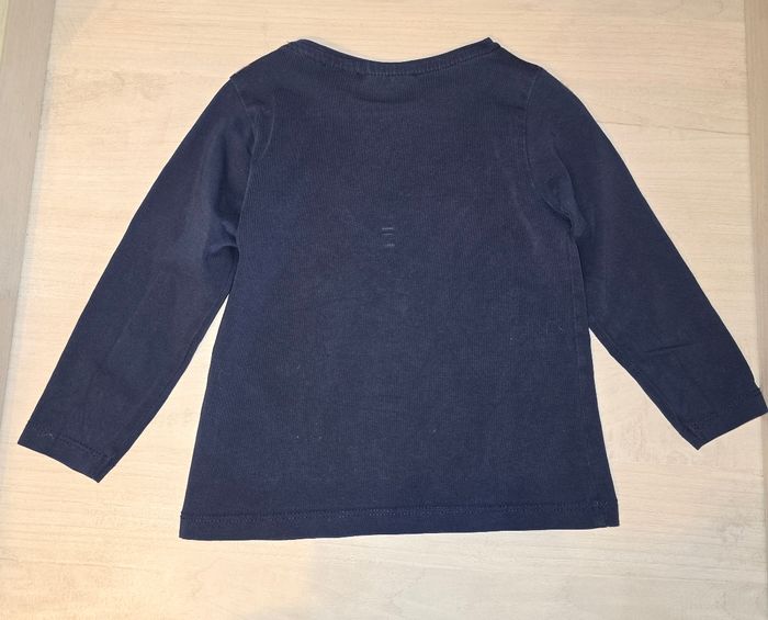 Tee shirt manches longues bleu marine - photo numéro 4