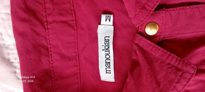 Chemise boutons dorés manches réglables framboise femme M manoukian - photo numéro 15