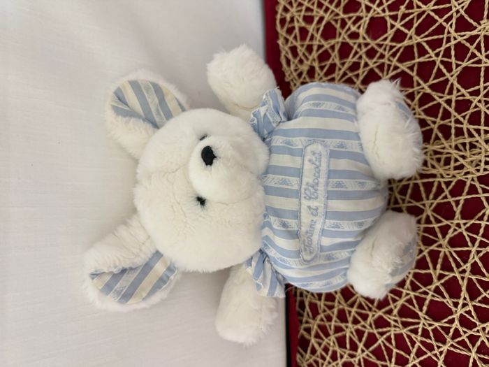 TARTINE ET CHOCOLAT Souris Doudou Peluche Et Tissu Rayé - photo numéro 7