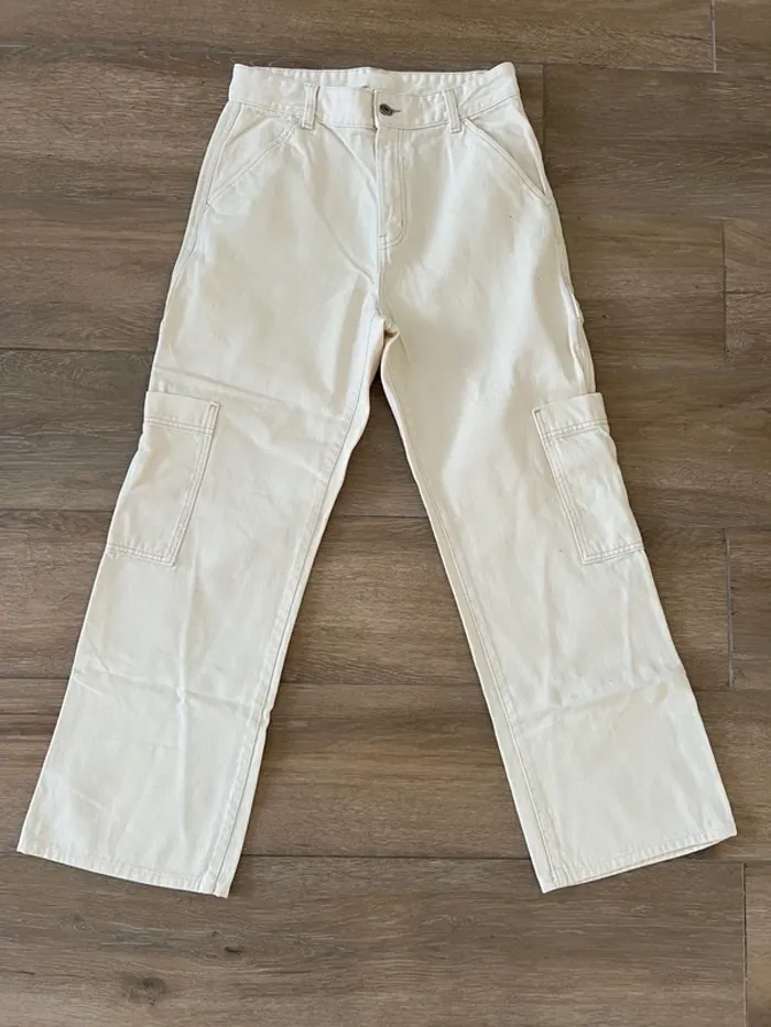 Pantalon Jean wide leg H&M taille 40 - photo numéro 3