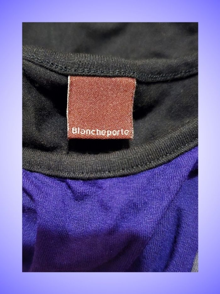 Top Manches Longues Original Color Block Violet/Noir/Gris – Coupe Ajustée Taille 34/36 (XS/S) Blancheporte - photo numéro 3