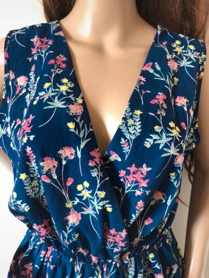 🌸🌿Combi-short marine fleurie coachella boho chic summer festival multicolor floral playsuit🌿🌸 - photo numéro 5