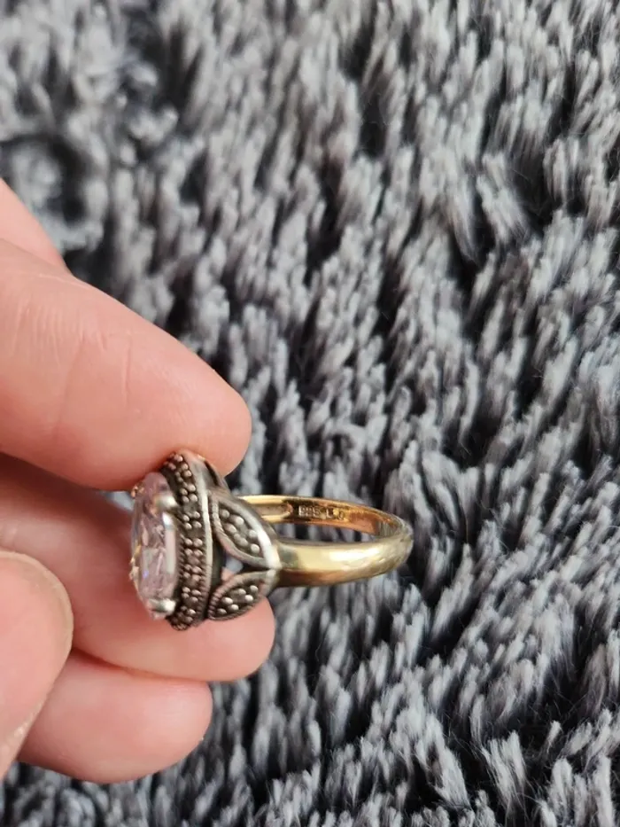 Bague en quartz blanc et argent 925 taille 50 - photo numéro 7