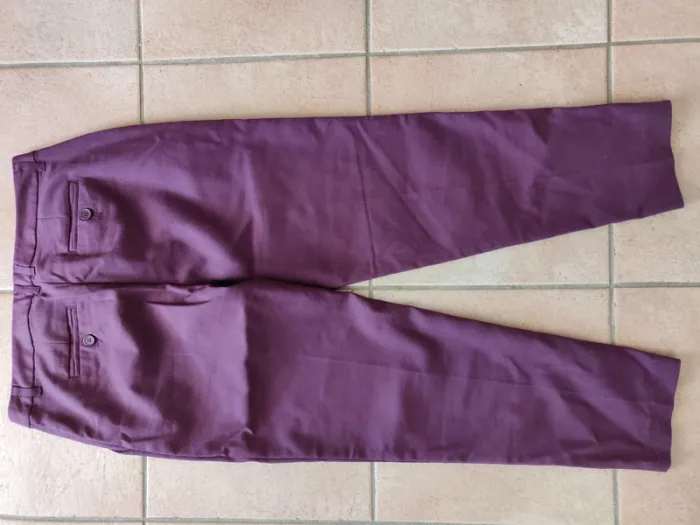 Pantalon carotte violet - photo numéro 3