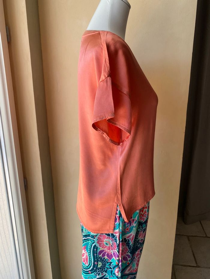 T-shirt satin corail Dixie M - photo numéro 5