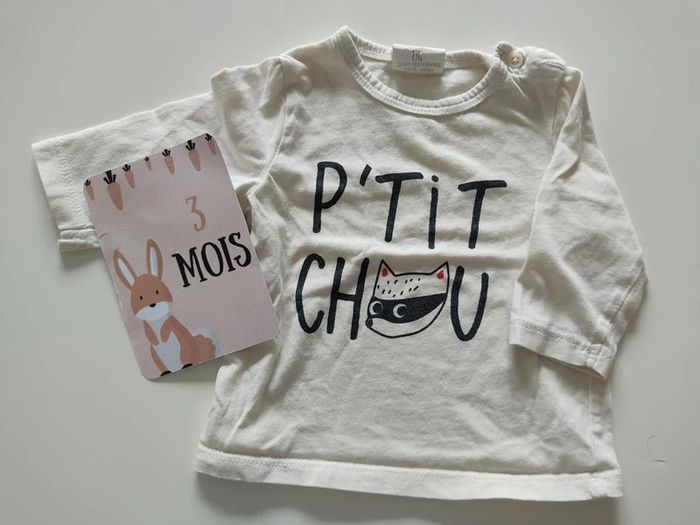 Tee shirt manches longues taille 3 mois