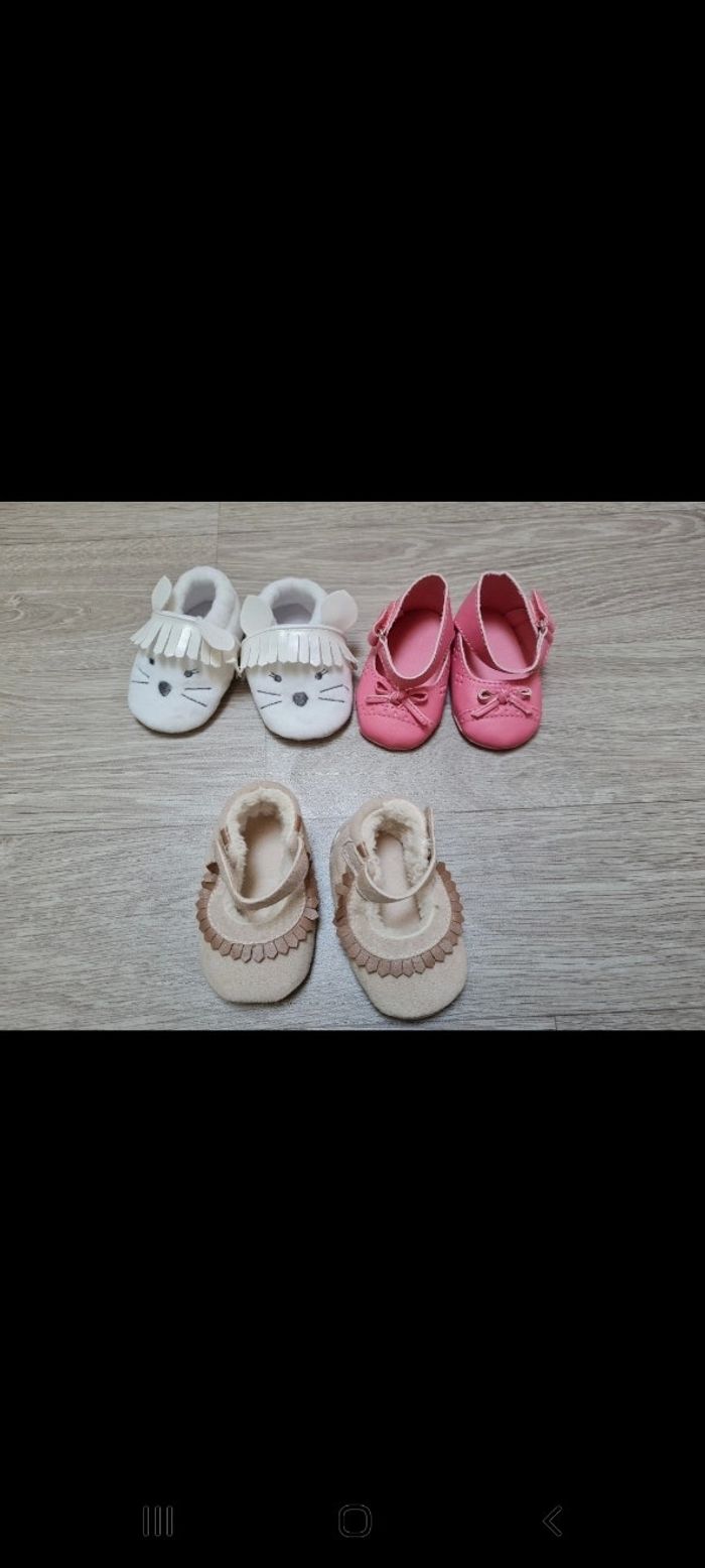 Lot de 3 paires de chaussons "chaussures" fille