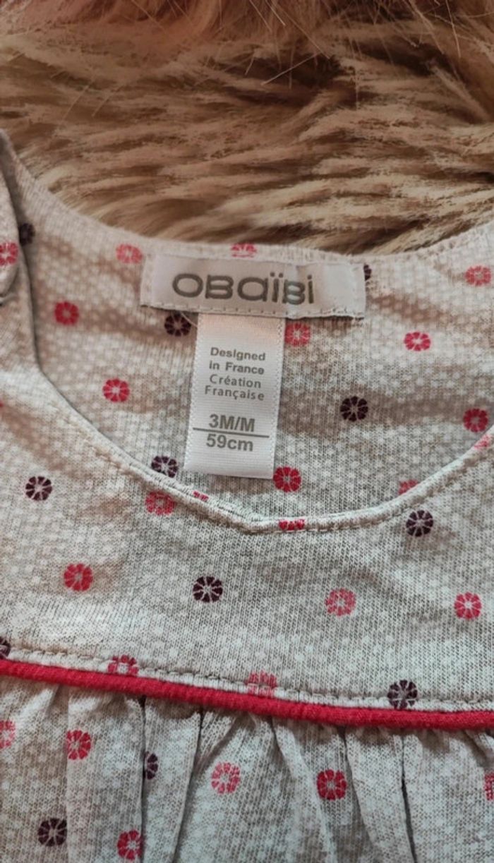 Combinaison  ete beige obaibi 3 mois - photo numéro 4