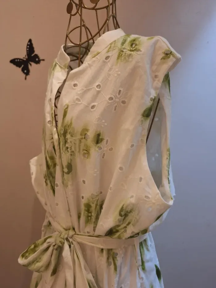 Robe imprimée & broderies anglaises - photo numéro 2