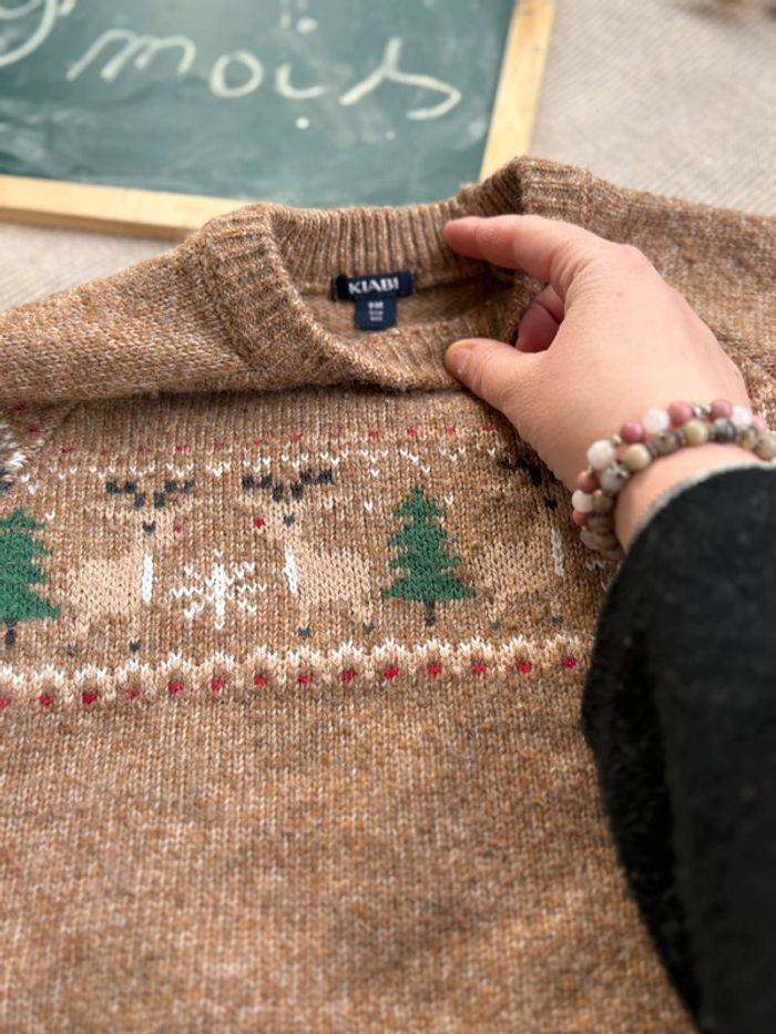 Ensemble neutre 9mois (beige mom) compsoe d’un pull kiabi et pantalon a pied vert baudet - photo numéro 6