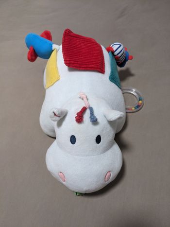 Peluche d'activité hippopotame éveil Oxybul