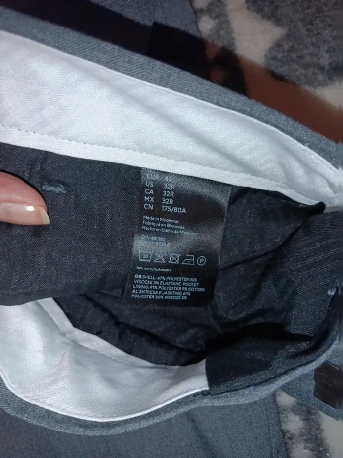 Pantalon de costume slim fit stretch taille 38 h&m neuf - photo numéro 7