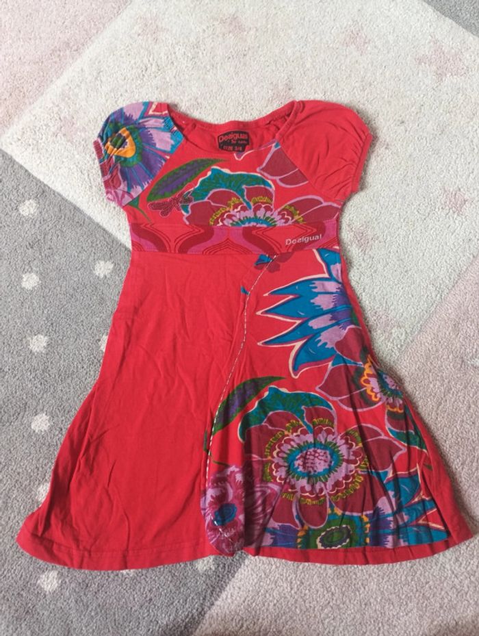 Robe manches courtes été Fille 3/4 ans Desigual