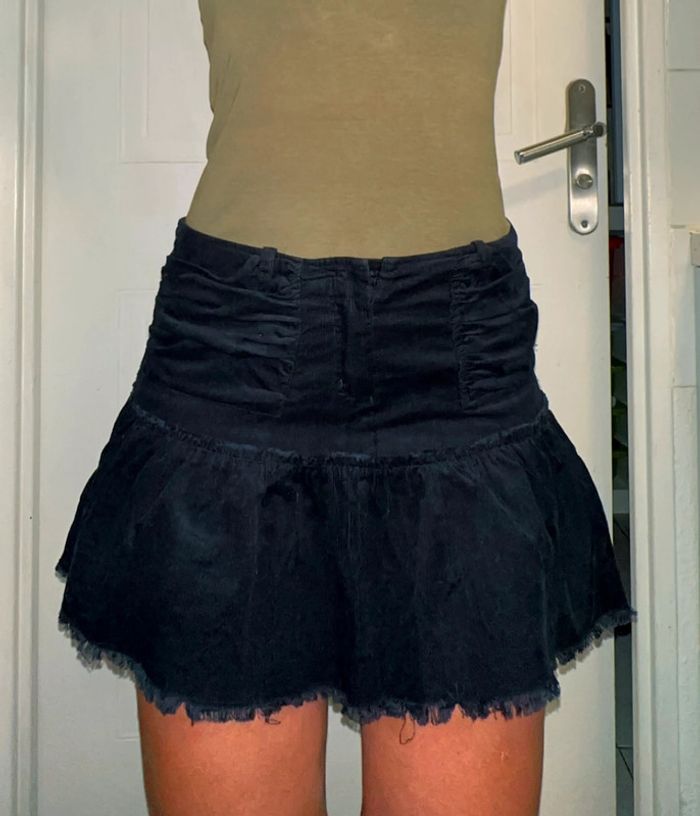 Mini Jupe en Velours Noir Taille 36/38