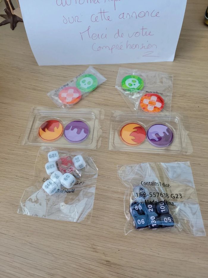 Gros lot accessoires jeu de carte pokemon dé jeton marqueur