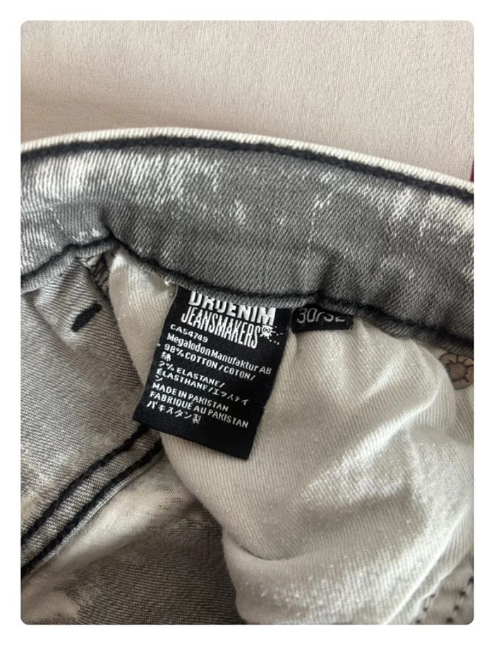 Jeans Dr Denim gris foncés délavé nuancé gris clairs taille 34 - photo numéro 14