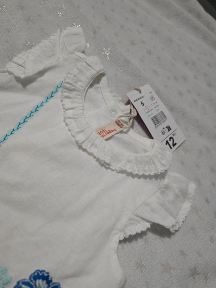 T-shirt bébé fille - DPAM - 6M - photo numéro 4