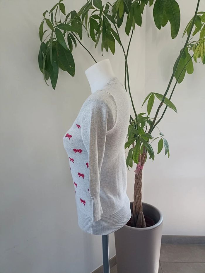 Haut manches 3/4 Heritage gris et rouge taille S - photo numéro 3
