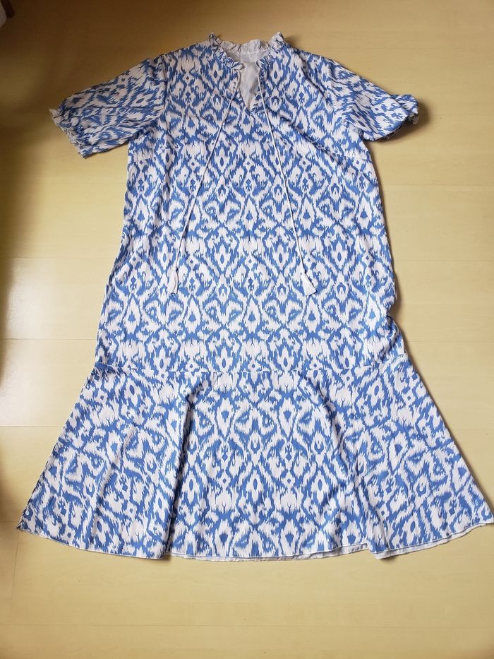 Robe longue motif style grecque