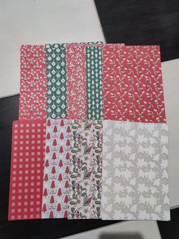 #12 / lot de 32 feuilles papier cartonné 15x21 cm thème noel