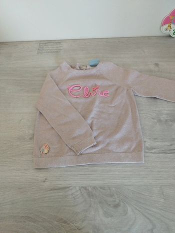 Pull rose pailleté