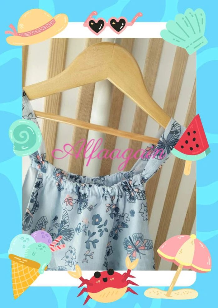 Robe bleue volants 8ans Gémo - photo numéro 4