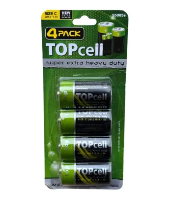 x4 Piles R14 TOPcell taille C – 1,5V Neuf