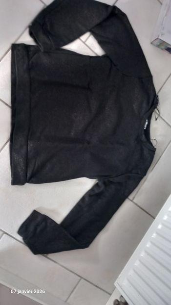Pull noir pailleté gémo femme 38
