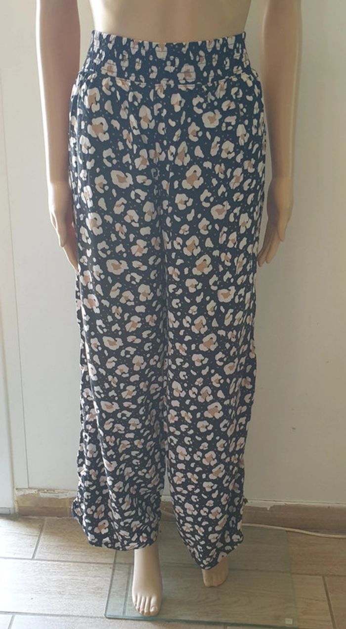🩷 Pantalon fluide motif léopard taille L 40 Kiabi #emyfleury_40femme - photo numéro 4