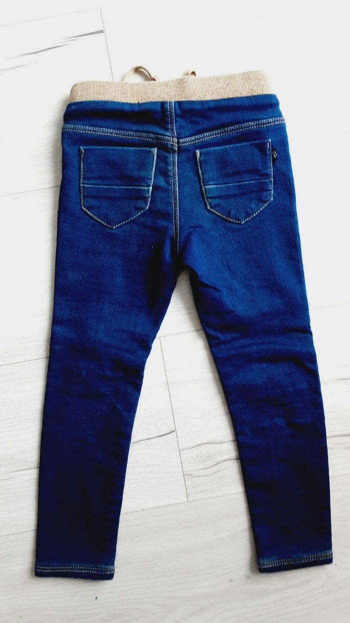 Vêtement pantalon type jean bleu Okaïdi skinny 4 ans - photo numéro 4