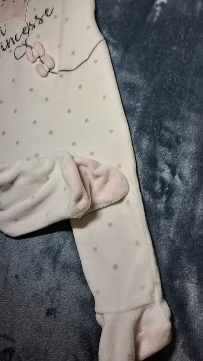 💚Pyjama bébé fille "Mini Princesse" GÉMO – 12 mois - photo numéro 4