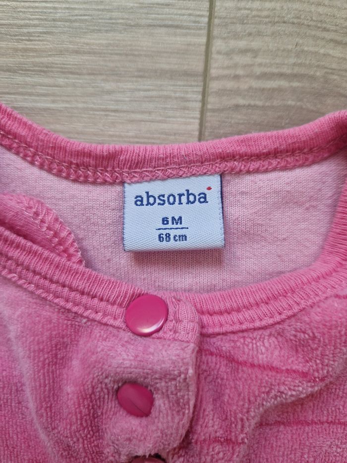 Pyjama bebe fille Absorba fermeture zip 6 mois - photo numéro 3