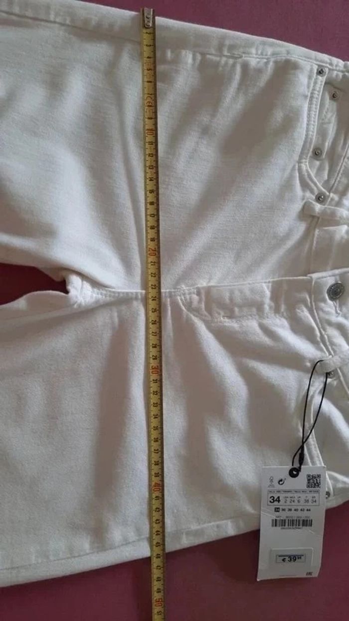 Jean blanc pattes d'éléphant Taille 34 - photo numéro 6