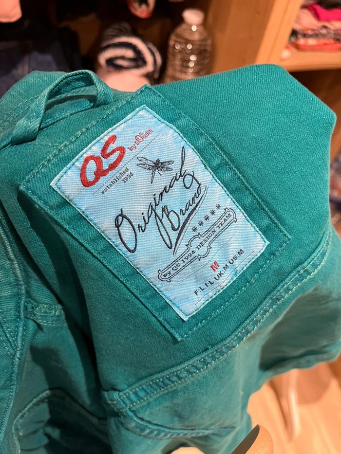 Veste en jean turquoise - photo numéro 3