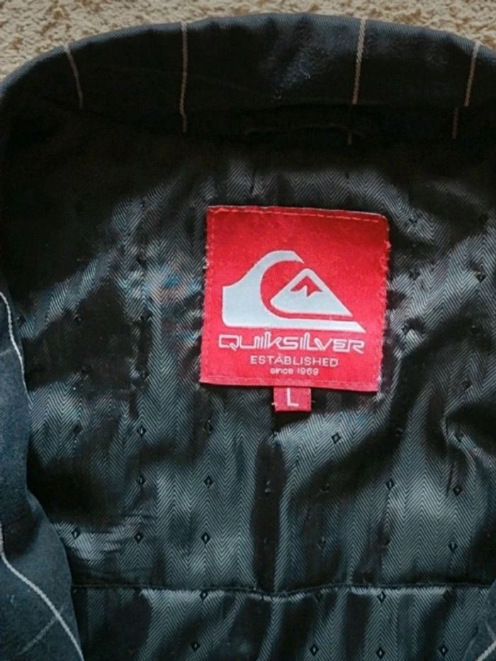 Belle veste zippée Quicksilver Vintage noire à carreaux - photo numéro 6