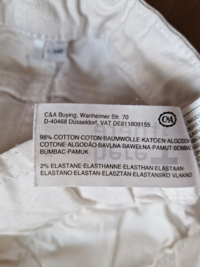 Short fille C&A en jean blanc 140 - photo numéro 5