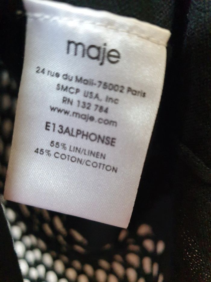 Haut Top Blouse Lin Coton Maje Taille 1 - photo numéro 6