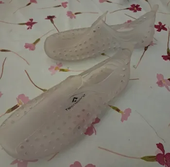 Chaussures de plage, piscine, blanches transparentes, unisexe - T31 - Tecnopro