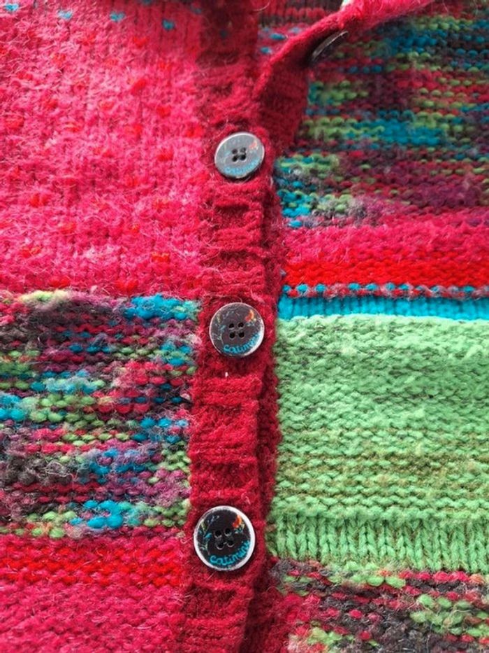 Gilet à boutons multicolore Catimini 18 mois - photo numéro 4