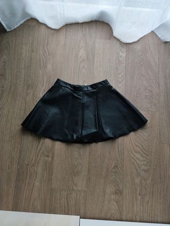 Jupe simili cuir noir