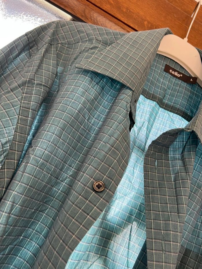 Chemise à carreaux homme Celio taille L - photo numéro 2