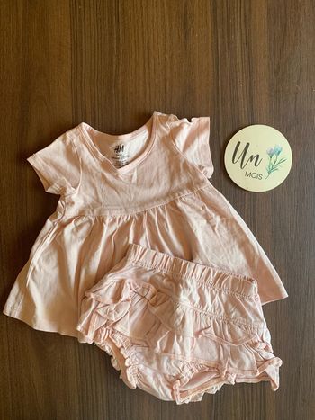 Ensemble robe et cache couche H&M rose