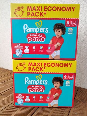 148 couches pampers taille 6