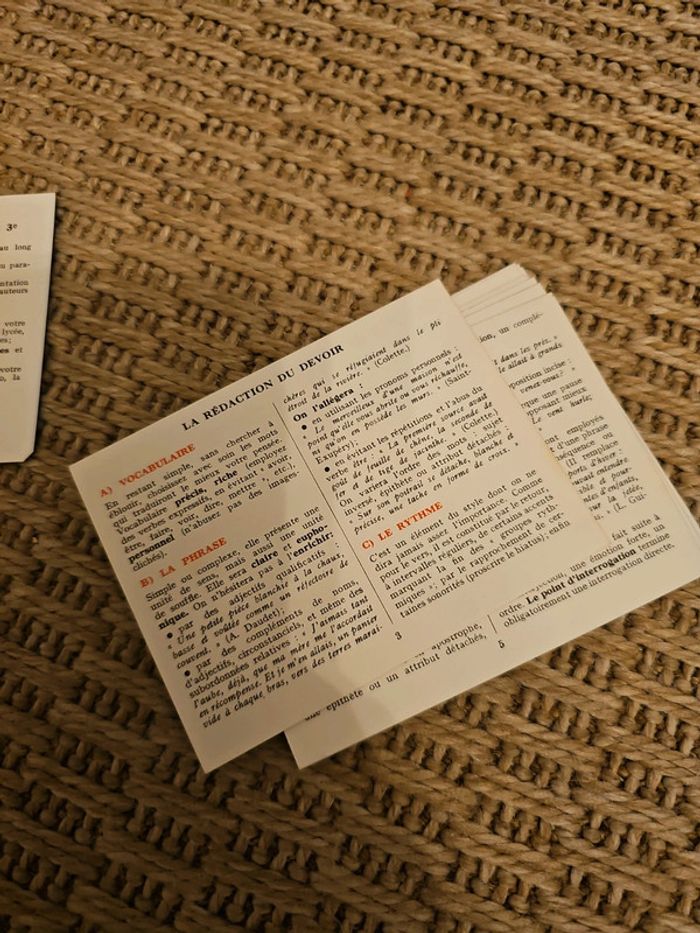Memo fiches français troisième vintage - photo numéro 4