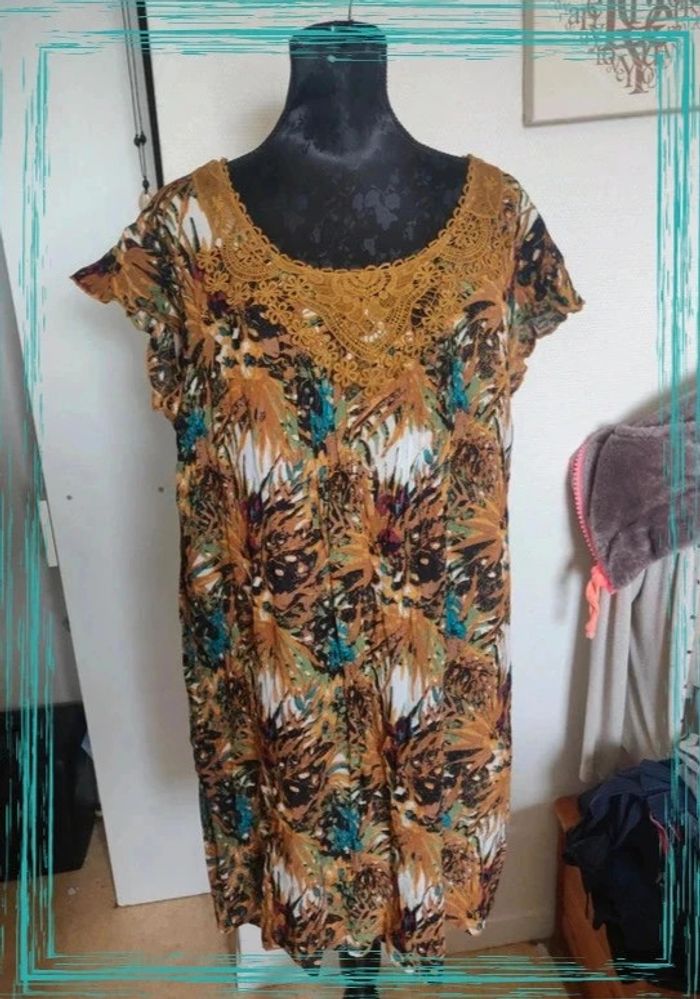 Jolie Robe imprimée tropical 46