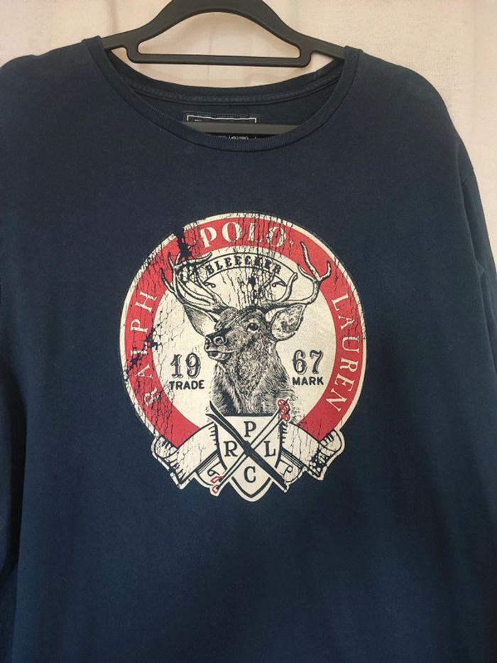 Sweat-shirt manche longue men' vntg polo Ralf Lauren 1967 - photo numéro 3