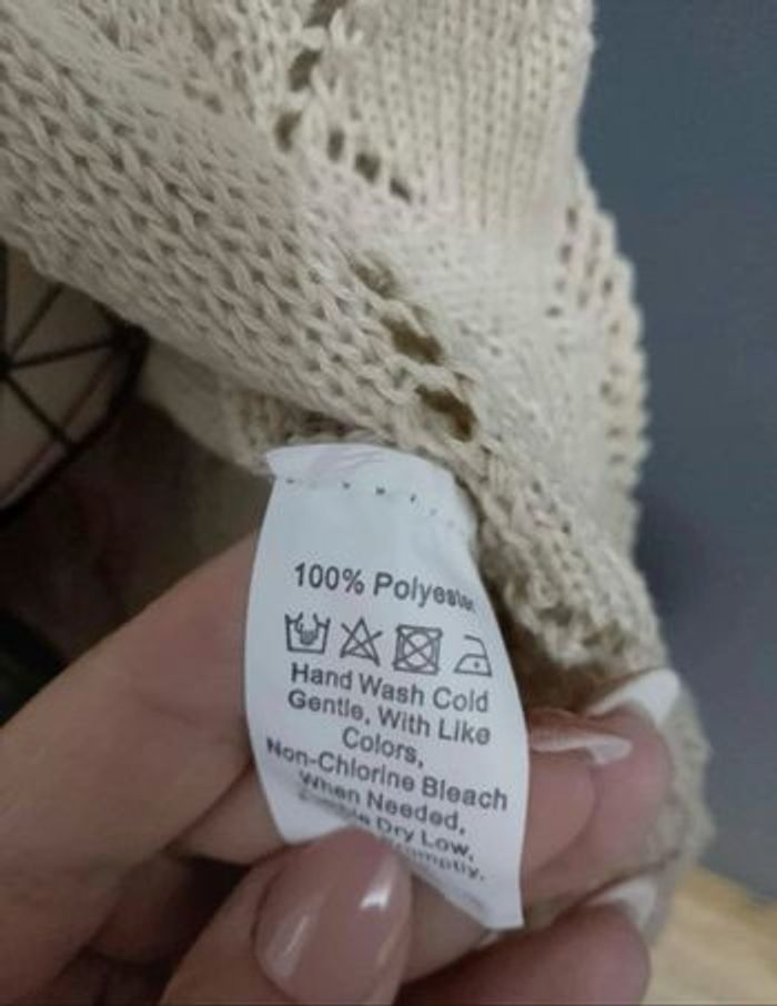 Cardigan Long Beige Grande Taille 56 – Boutonné, Manches Longues, Style Décontracté - photo numéro 7