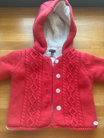 Gilet maille sergent major 12 mois fille