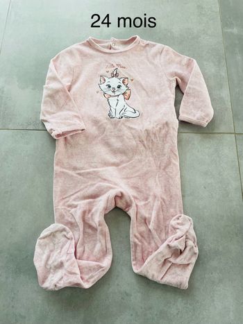 Pyjama Marie des aristochats rose 24 mois