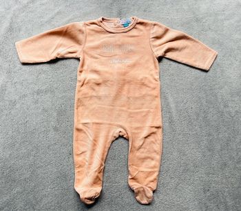 Pyjama velours, fille, 12 mois